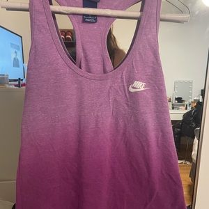 NIKE OMBRÉ PURPLE WORKOUT SHIRT